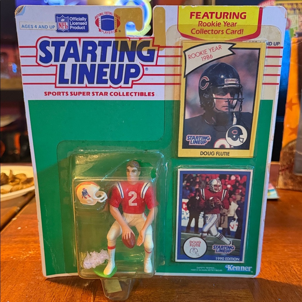 Starting Lineup Doug Flutie Figure with Rookie Card